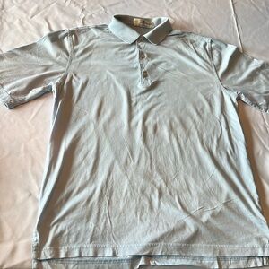 Light blue men’s cotton golf polo shirt